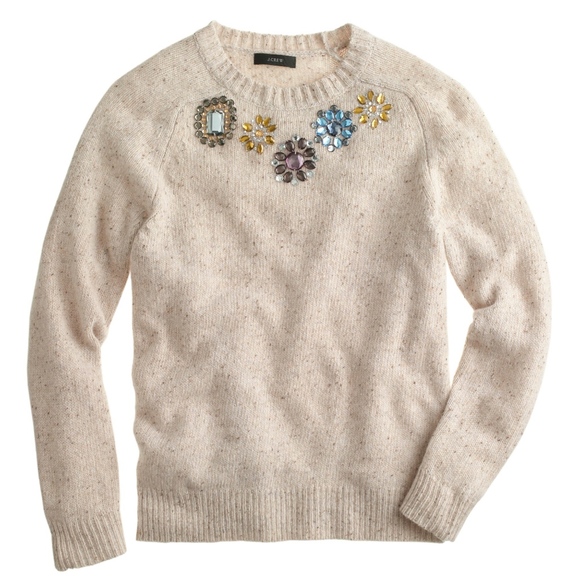 J. Crew Sweaters - J. crew Jeweled donegal sweater.